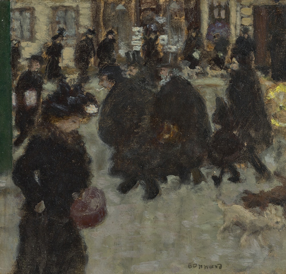 Personnages dans la rue by Pierre Bonnard