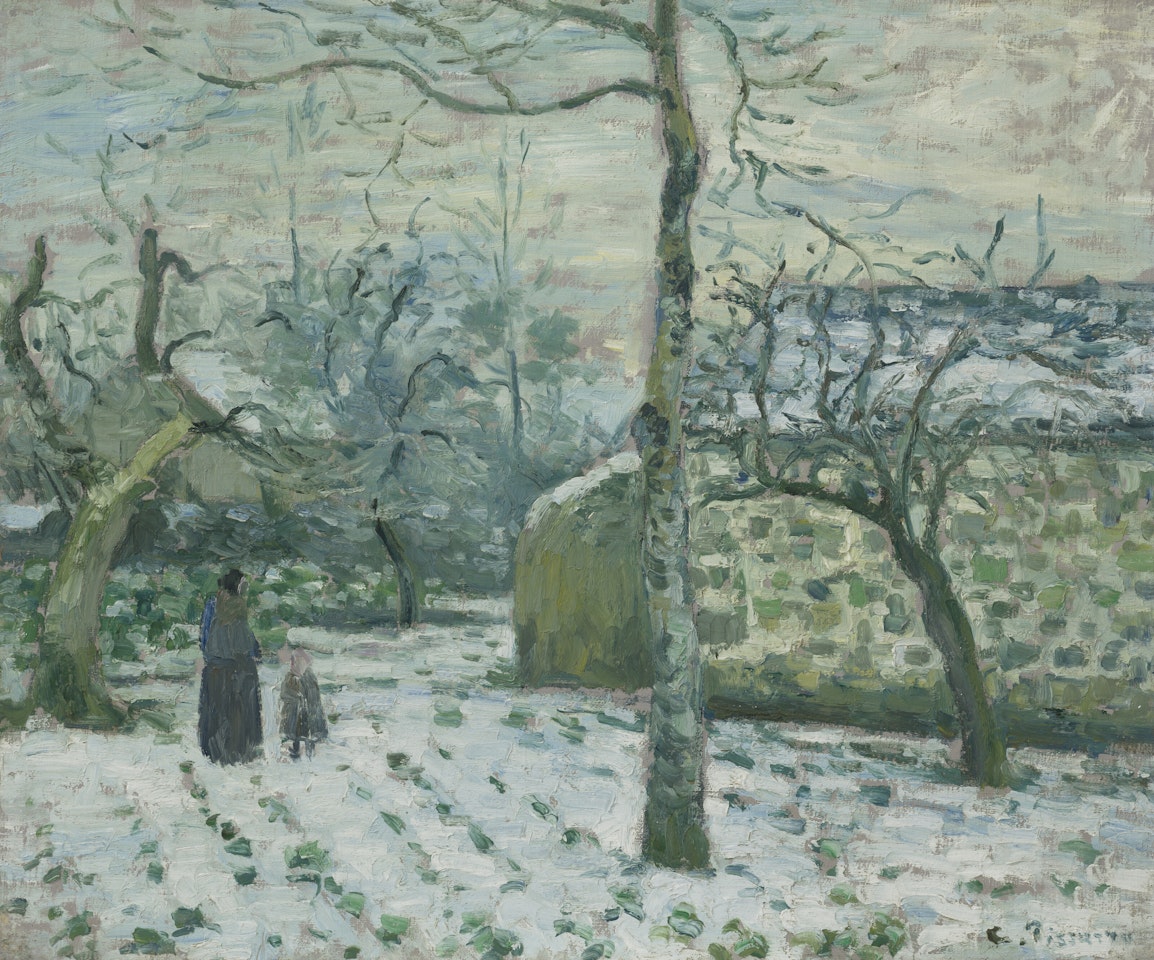 Effet de neige à Montfoucault by Camille Pissarro