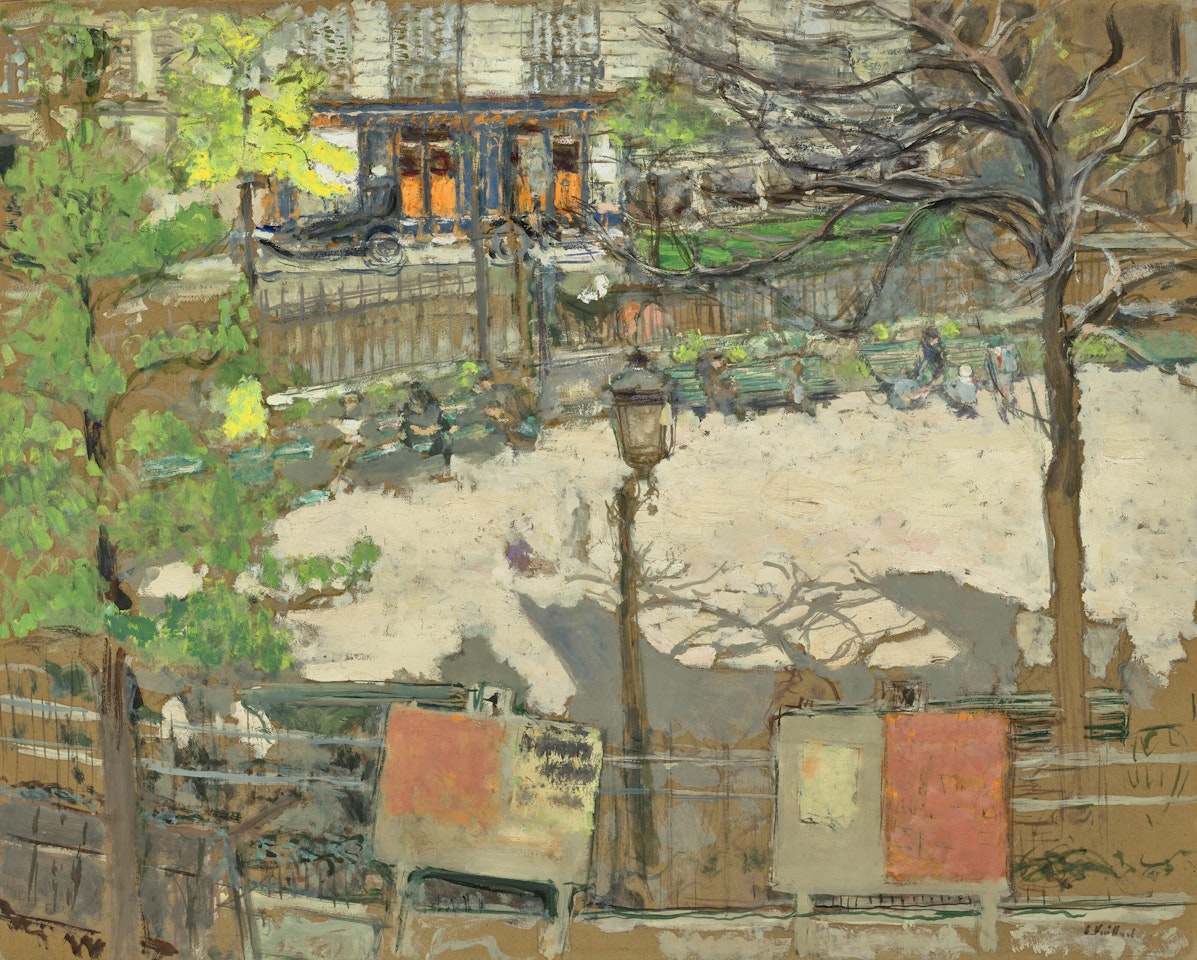 Les affiches électorales, square Berlioz by Édouard Vuillard