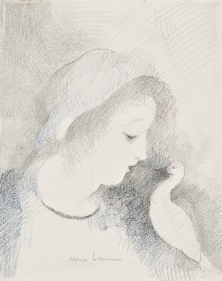Jeune fille à la colombe by Marie Laurencin