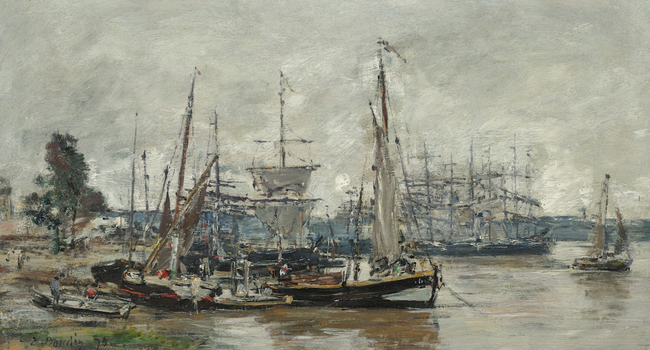 Bordeaux. Le port by Eugène Boudin
