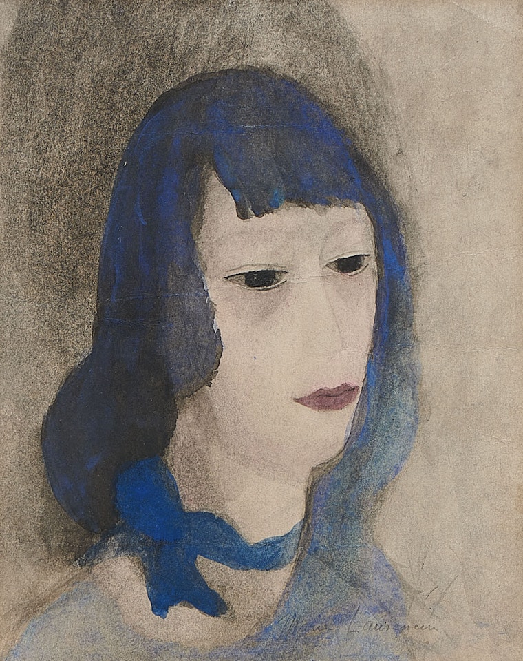Jeune fille au foulard bleu by Marie Laurencin