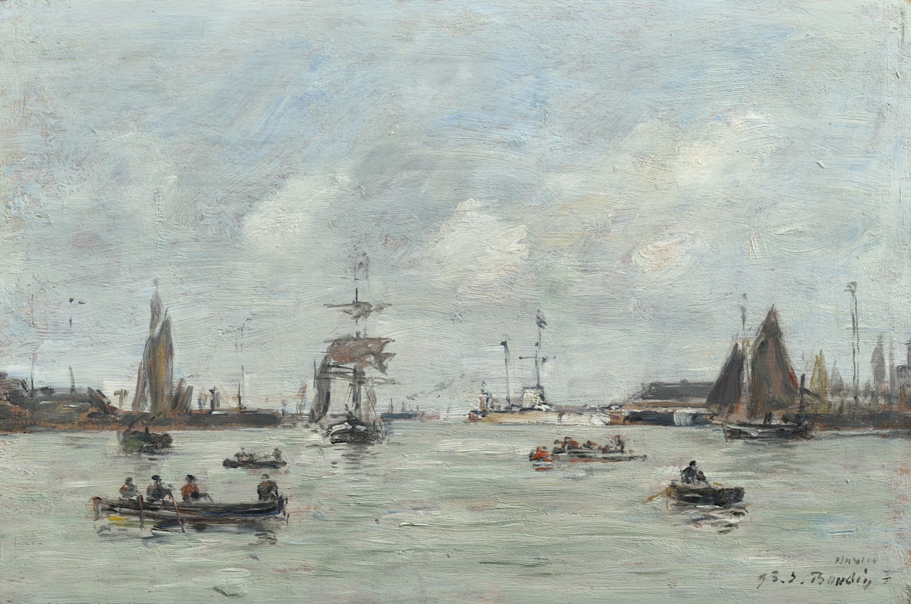 Le Havre. L"avant-port by Eugène Boudin