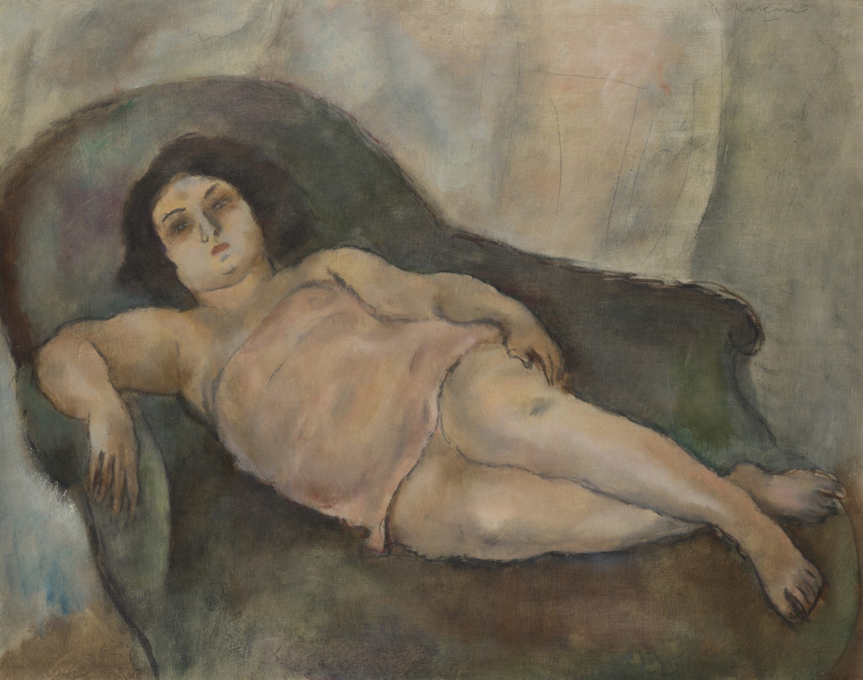 Le modèle à la chemise rose by Jules Pascin