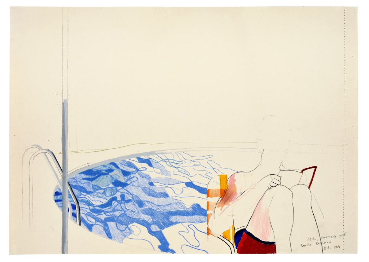 Peter, Swimming Pool, Encino, California by David Hockney