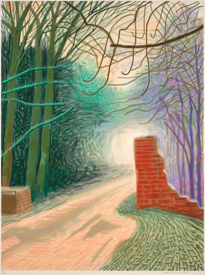 The Arrival of Spring in Woldgate, East Yorkshire in 2011 (twenty eleven) - 16 March by David Hockney