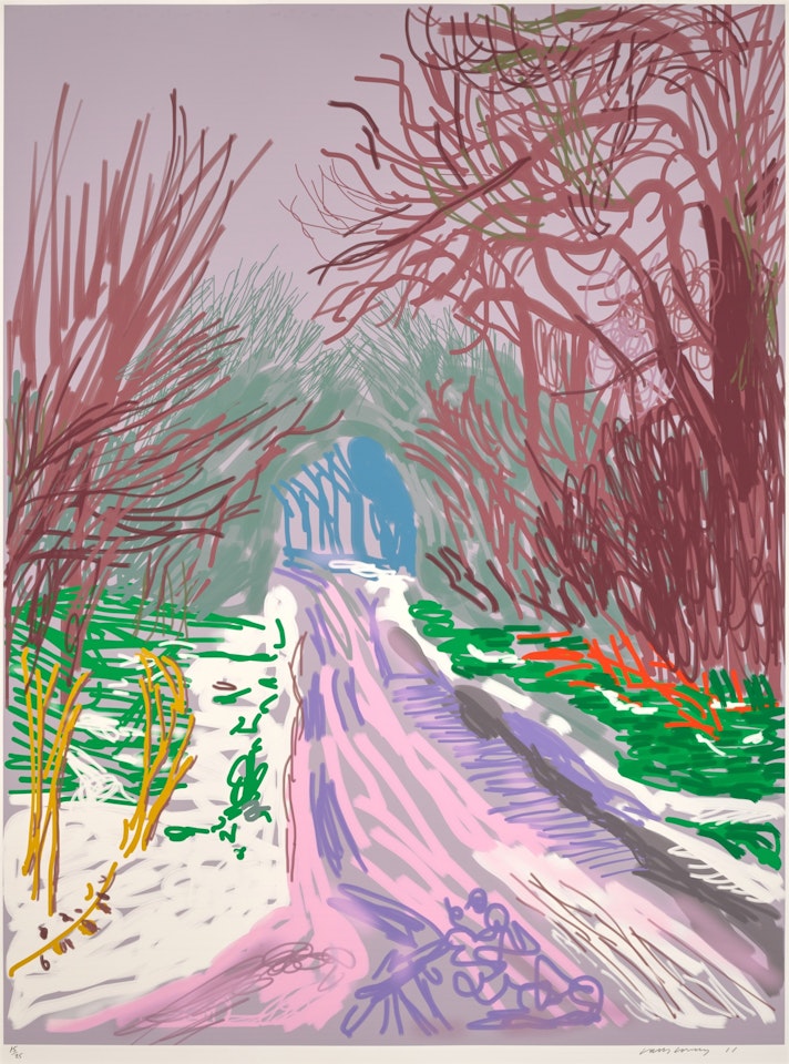 The Arrival of Spring in Woldgate, East Yorkshire in 2011 (twenty eleven) - 4 January by David Hockney