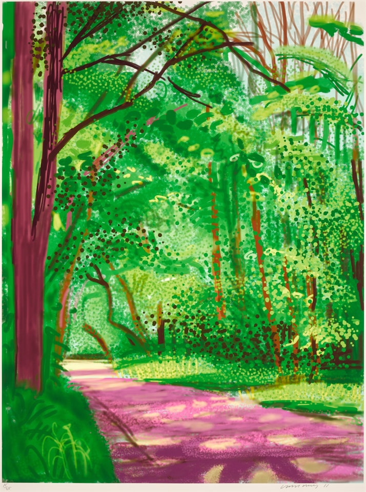 The Arrival of Spring in Woldgate, East Yorkshire in 2011 (twenty eleven) - 28 April by David Hockney