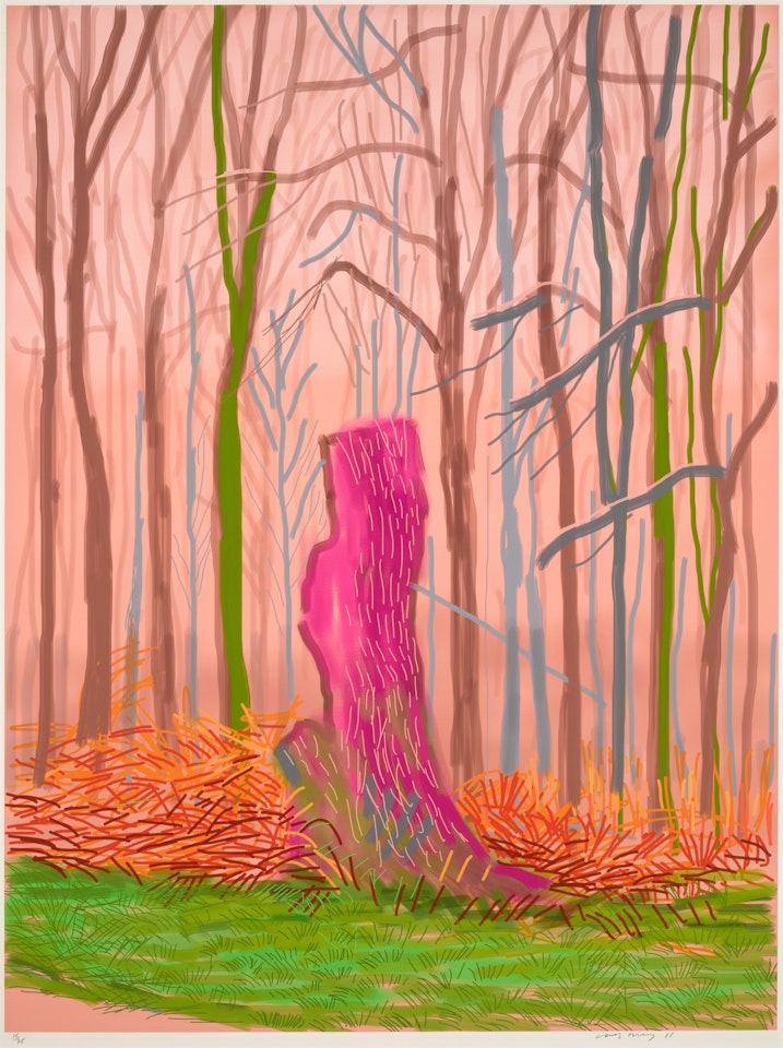 The Arrival of Spring in Woldgate, East Yorkshire in 2011 (twenty eleven) - 15 March by David Hockney