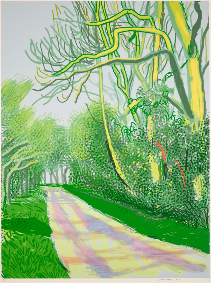 The Arrival of Spring in Woldgate, East Yorkshire in 2011 (twenty eleven) - 12 April No. 2 by David Hockney