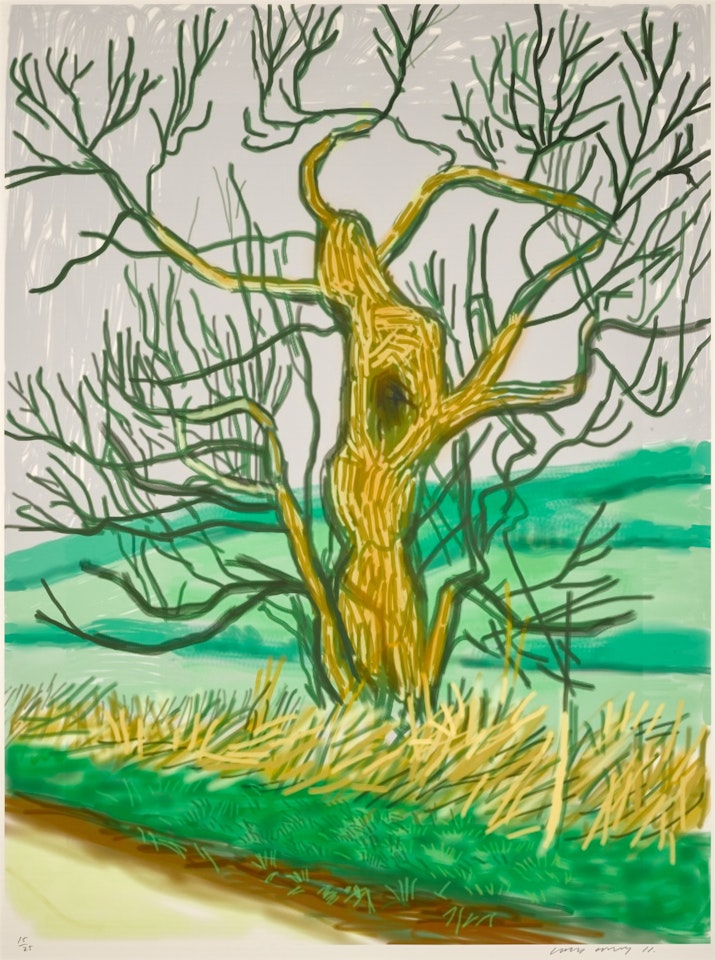 The Arrival of Spring in Woldgate, East Yorkshire in 2011 (twenty eleven) - 22 March by David Hockney