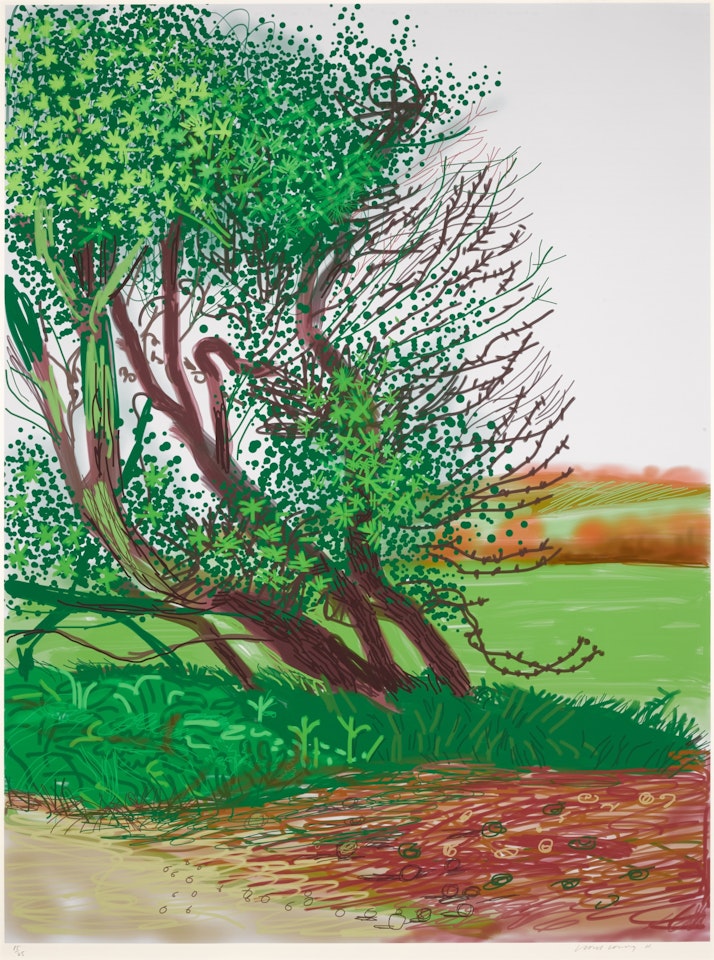The Arrival of Spring in Woldgate, East Yorkshire in 2011 (twenty eleven) - 12 April No. 1 by David Hockney