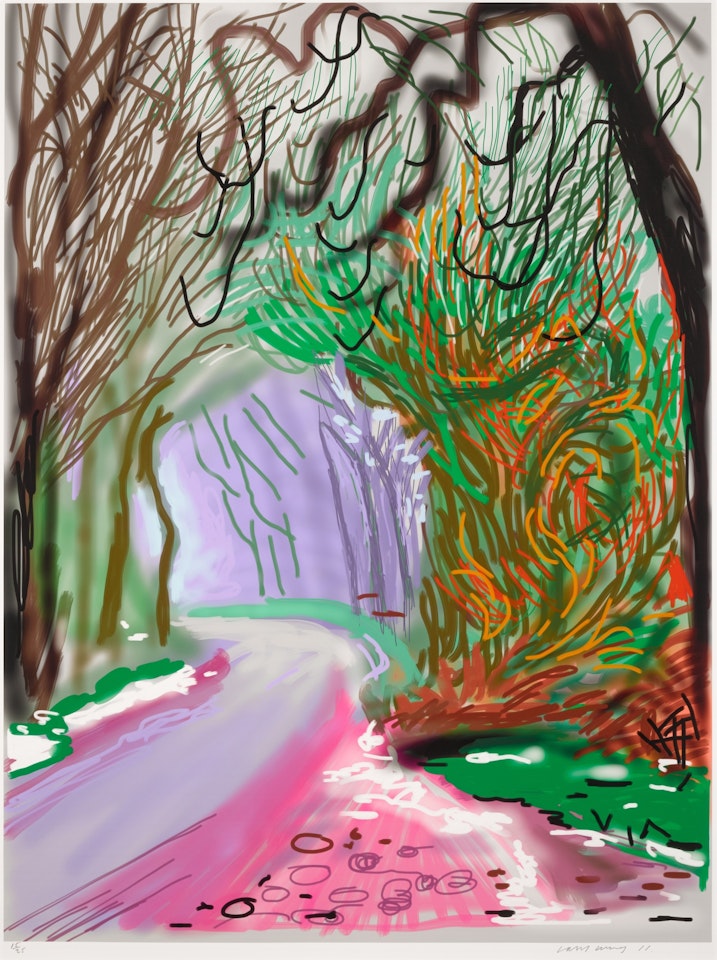 The Arrival of Spring in Woldgate, East Yorkshire in 2011 (twenty eleven) - 1 January by David Hockney
