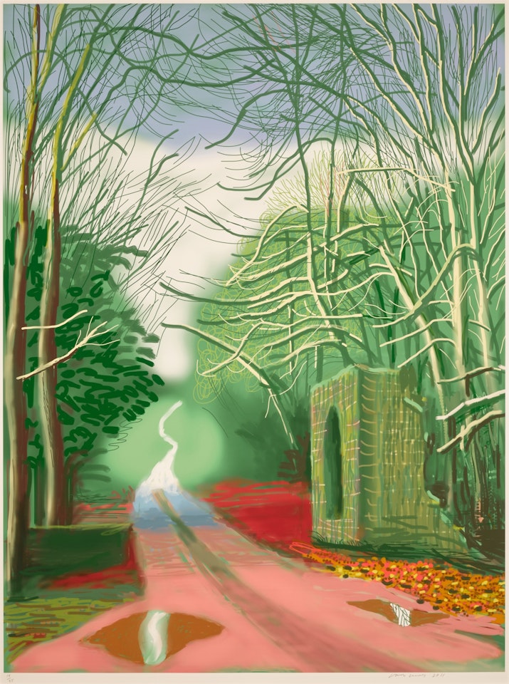 The Arrival of Spring in Woldgate, East Yorkshire in 2011 (twenty eleven) - 19 February by David Hockney