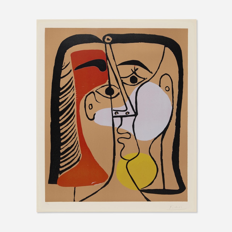 Portrait de Jacqueline aux cheveux lisses by Pablo Picasso