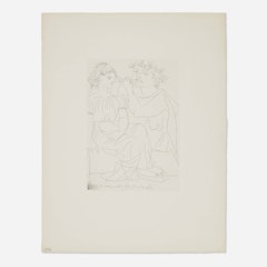 Flûtiste et jeune fille au tambourin (from La Suite Vollard)