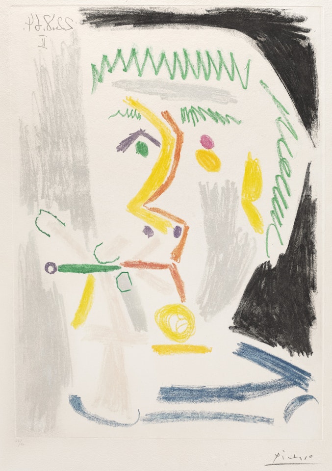 Fumeur à la cigarette verte by Pablo Picasso