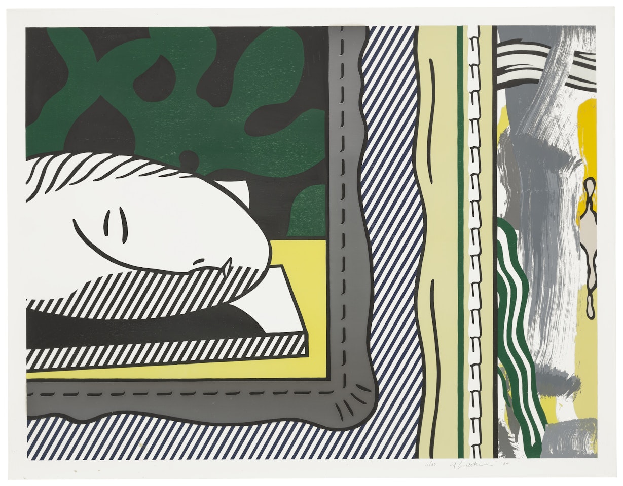 Two Paintings: Sleeping Muse, from Paintings Series by Roy Lichtenstein