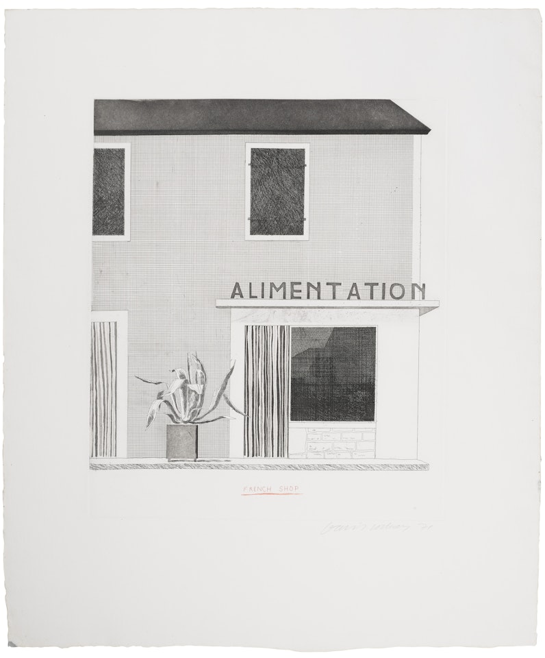 French Shop by David Hockney