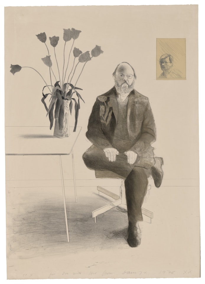 Henry Seated with Tulips, from Friends Series by David Hockney