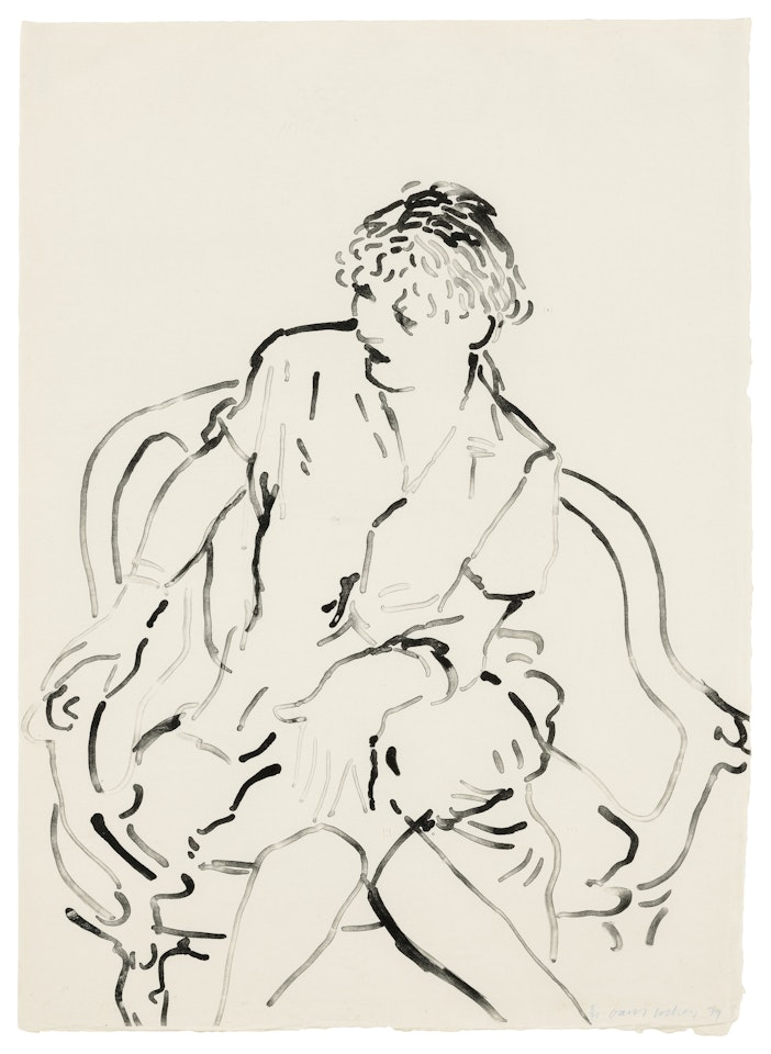 Celia Inquiring by David Hockney