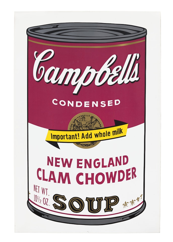 New England Clam Chowder, from Campbell"s Soup II by Andy Warhol