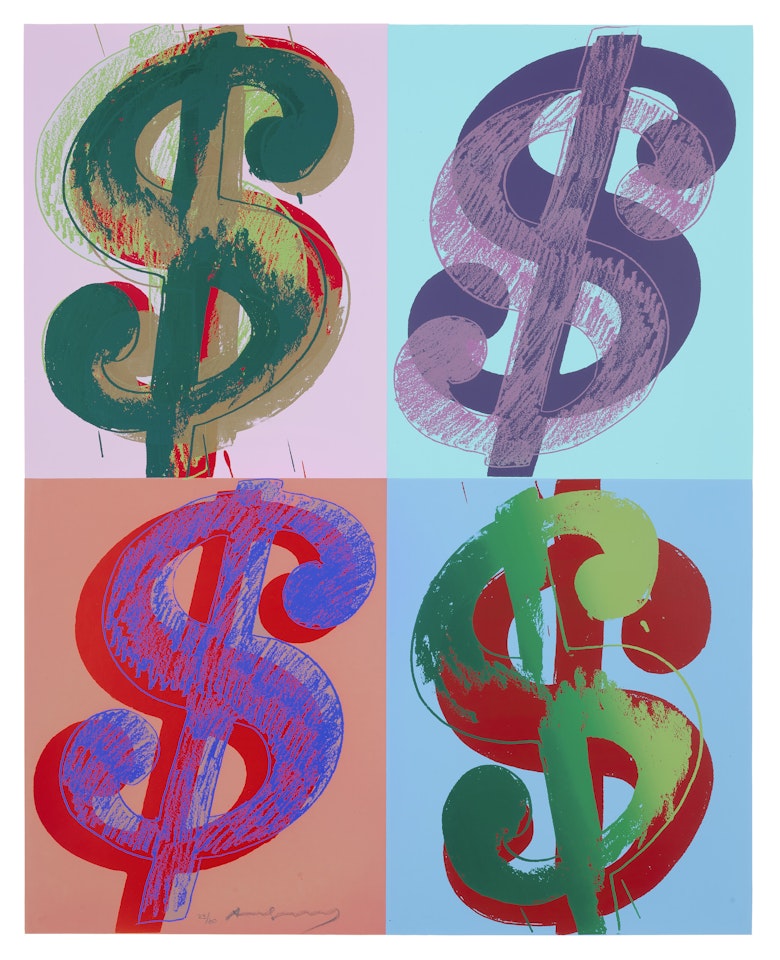 $ (Quadrant) : one print by Andy Warhol