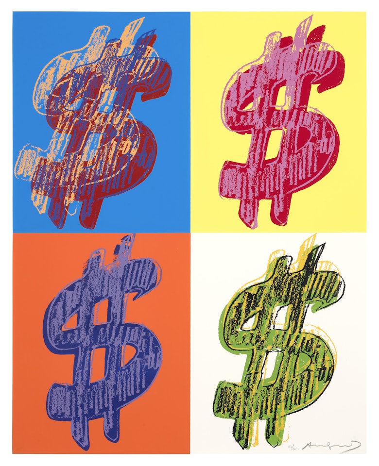 $ (Quadrant) : one print by Andy Warhol