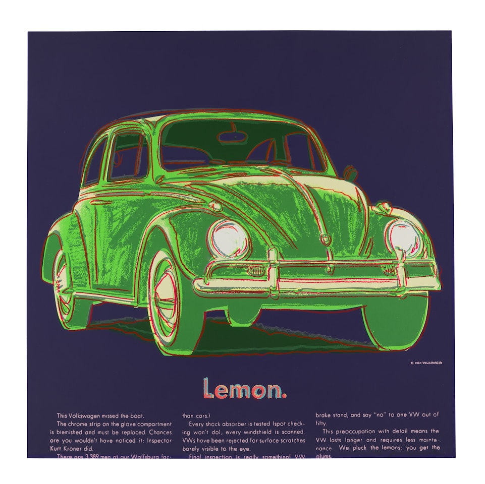 Volkswagen, from Ads by Andy Warhol