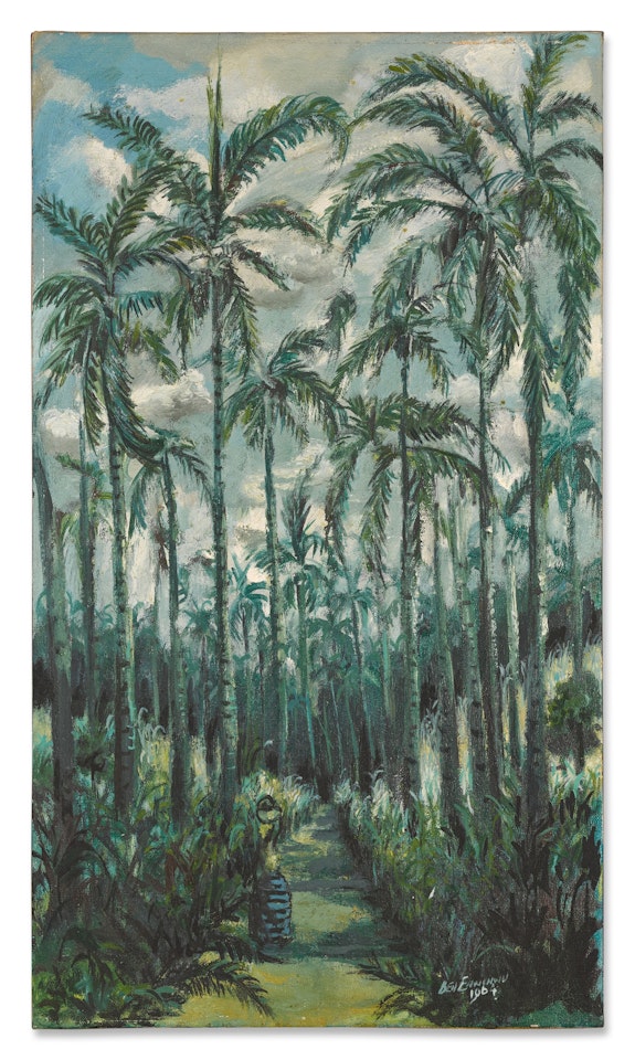 Untitled (Palm grove) by Ben Enwonwu