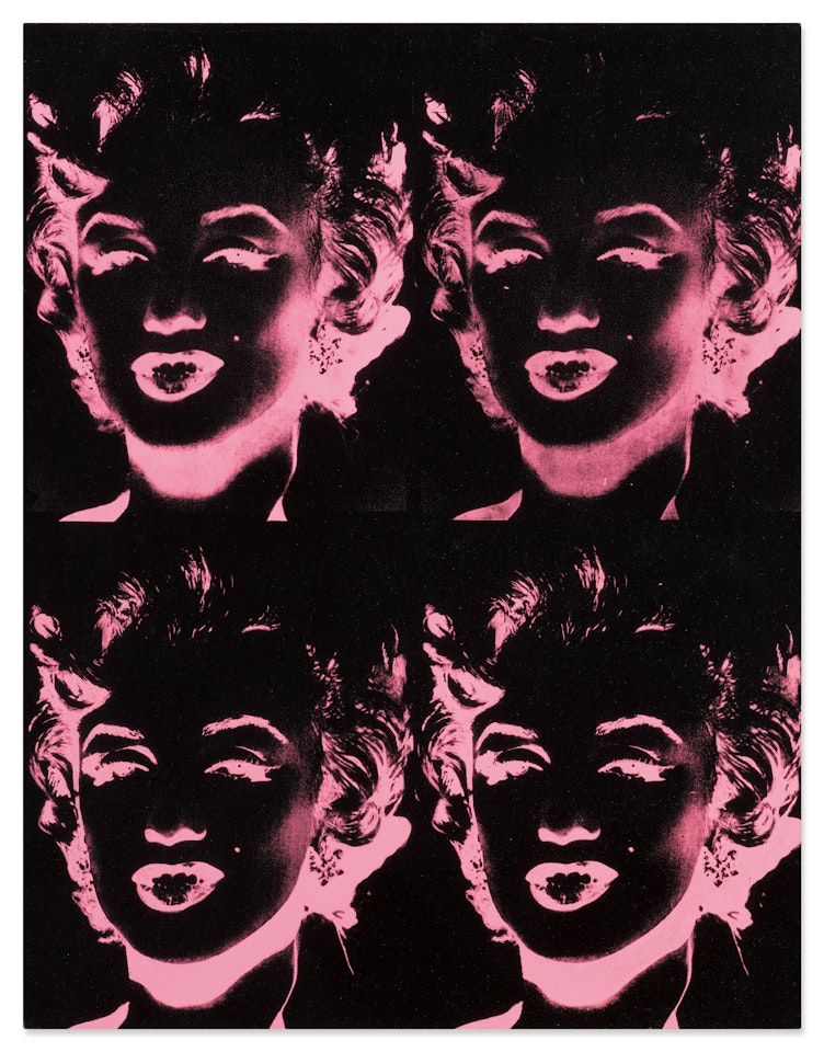 Four Pink Marilyns (Reversal Series) by Andy Warhol