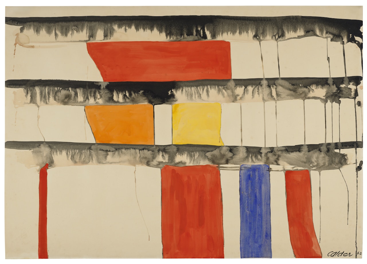 Red Squares, Black Bars by Alexander Calder