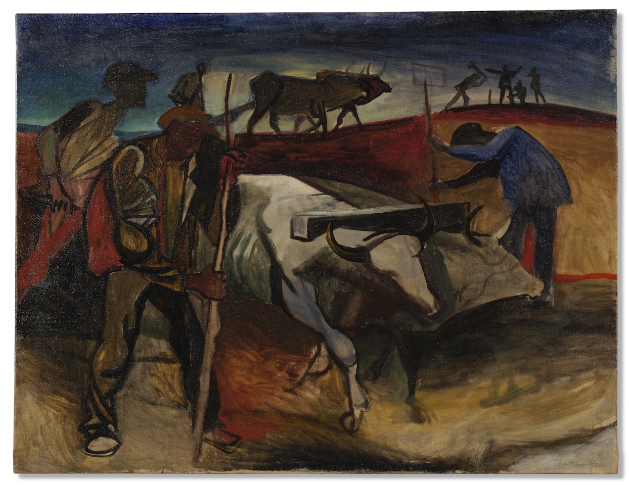 Arando di notte by Renato Guttuso