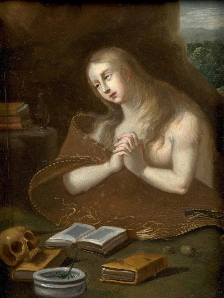 La Madeleine au désert by Flemish School