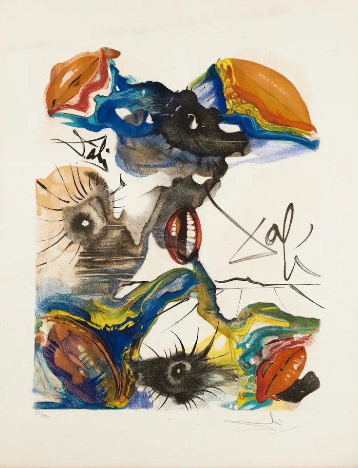 Les Bouches - Papillons Surréalistes by Salvador Dali