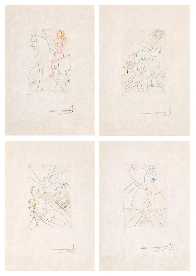 Le Triomphe - La Parade- L"Adoration - Hippofemme by Salvador Dali