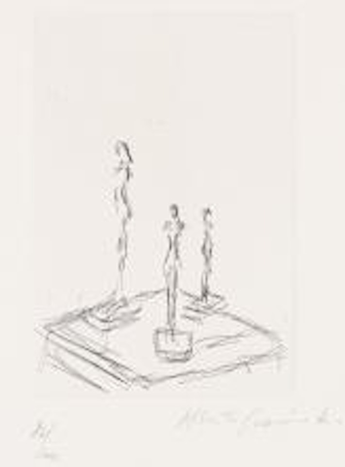 Three Figurines. by Alberto Giacometti