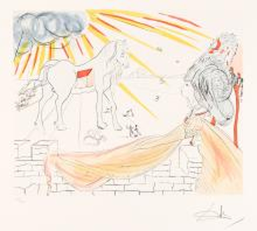 Hélène et le Cheval de Troie. by Salvador Dali