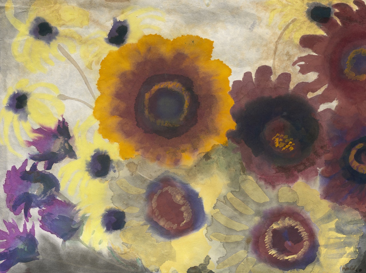 Sonnenblumen (gelb und rot) by Emil Nolde