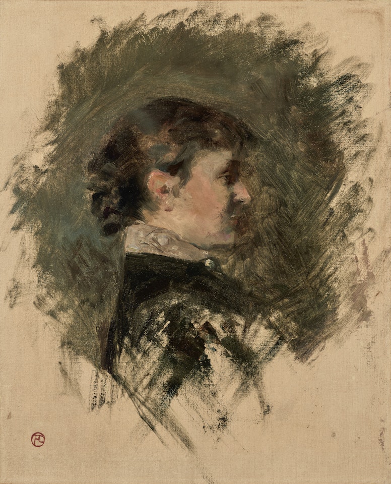 Tête de femme de profil, Mme. la Comtesse A. de Toulouse-Lautrec by Henri de Toulouse-Lautrec