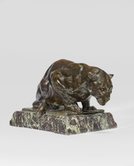 Jaguar accroupi, petit modèle