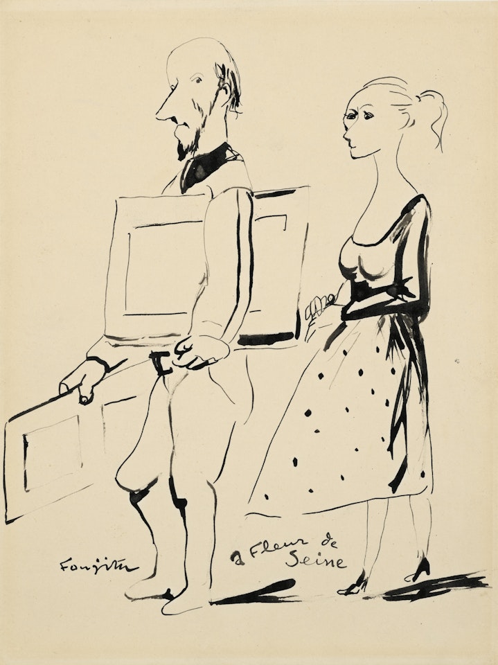 Artiste et modèle by Leonard Tsuguharu Foujita