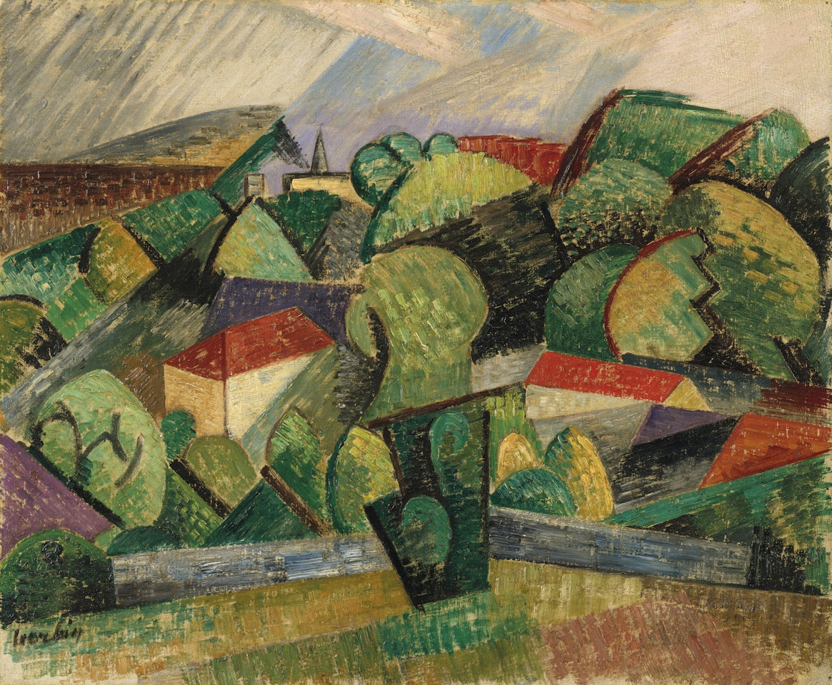 Village près du Cateau by Auguste Herbin