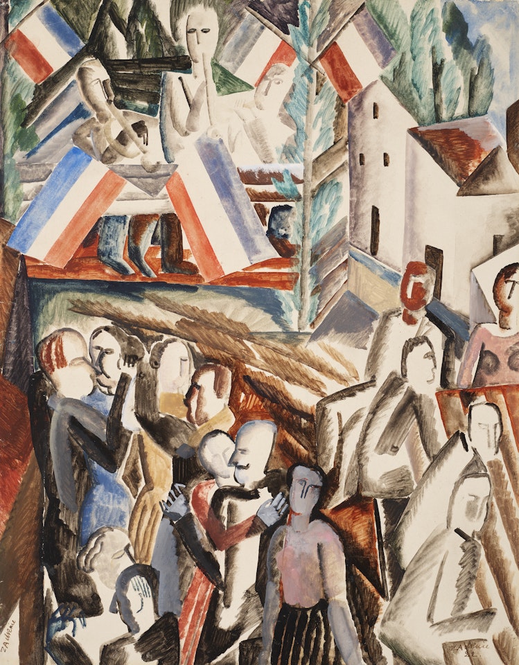 Le Bal du 14 juillet by Ossip Zadkine