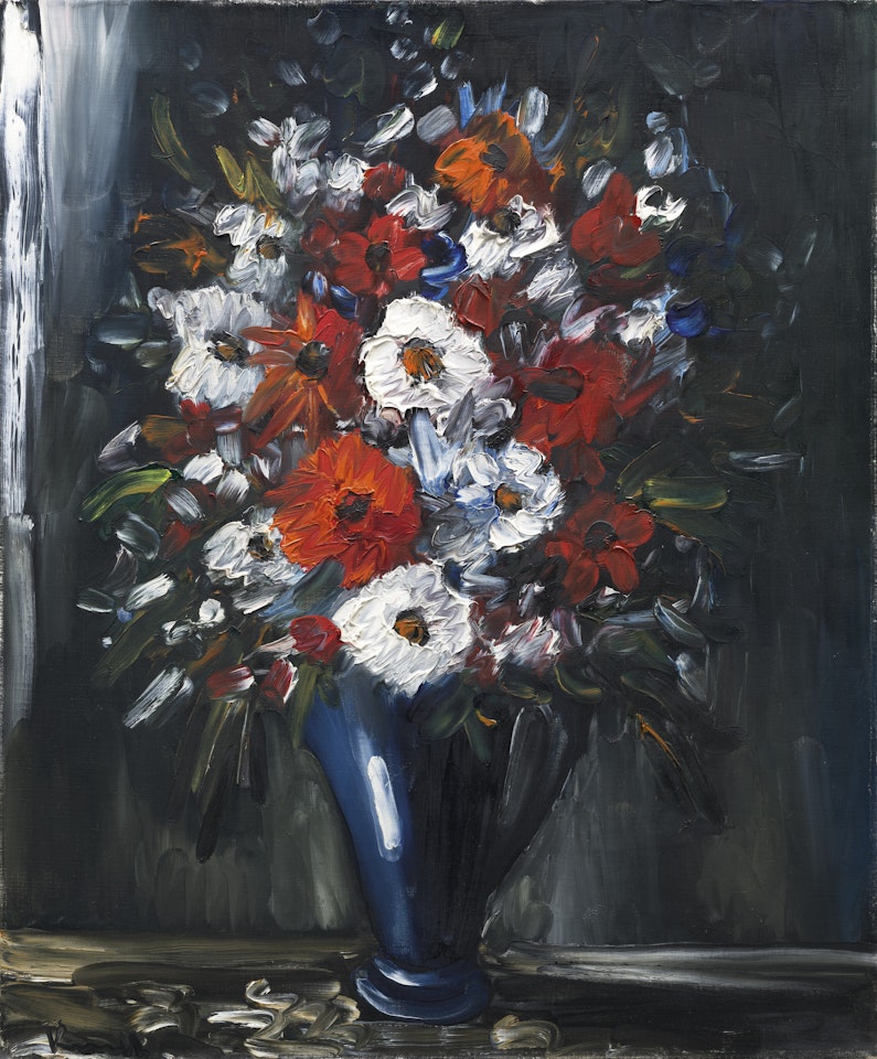 Fleurs dans un vase bleu by Maurice de Vlaminck