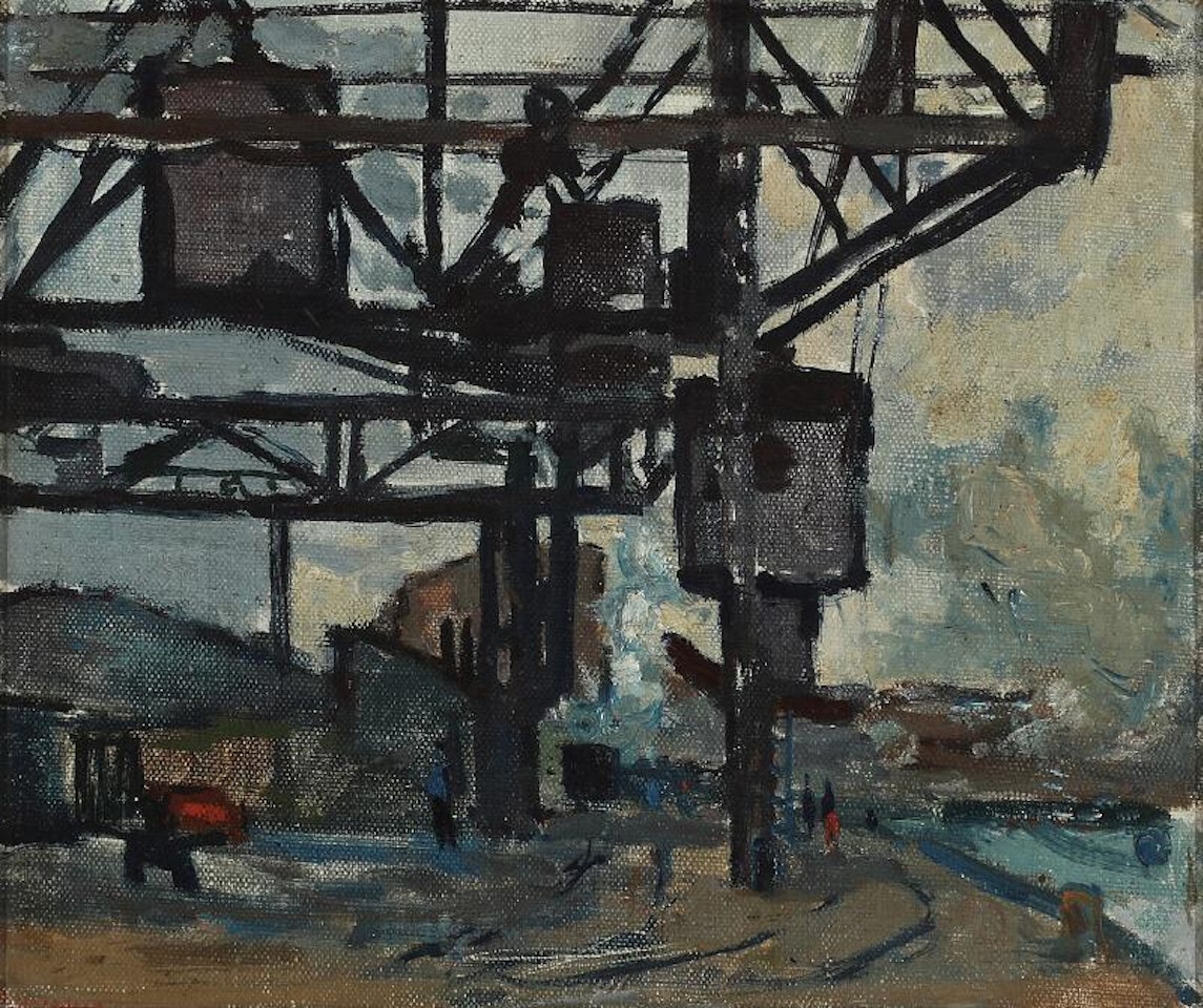 Harbour scene by Preben Hornung