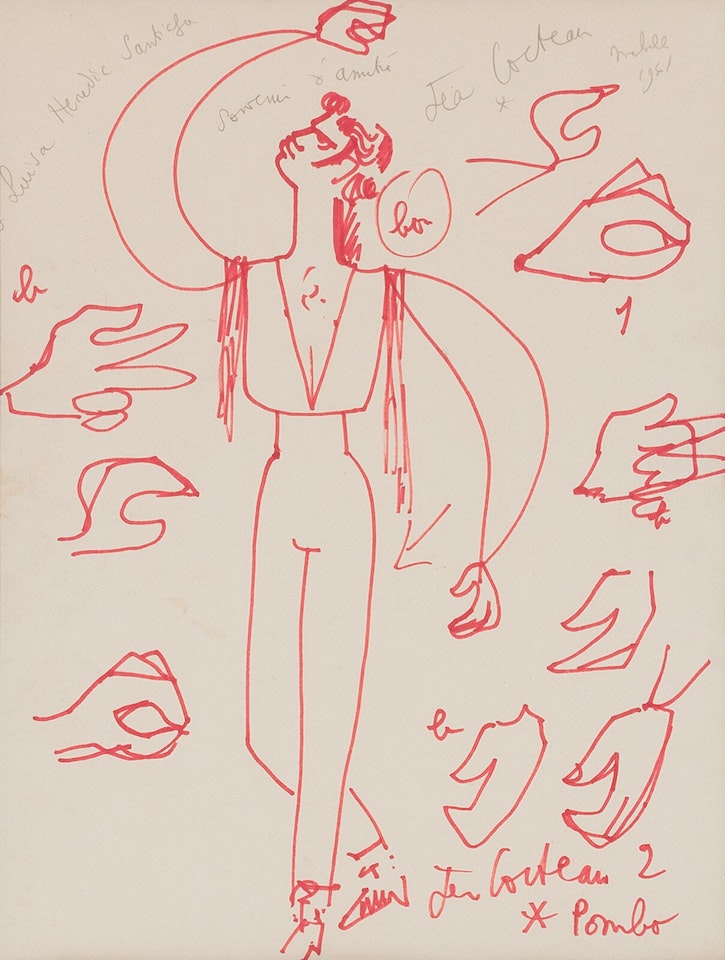 Marbella II (Study for the Flamenco Panels in Ana de Pombo"s Boutique) by Jean Cocteau
