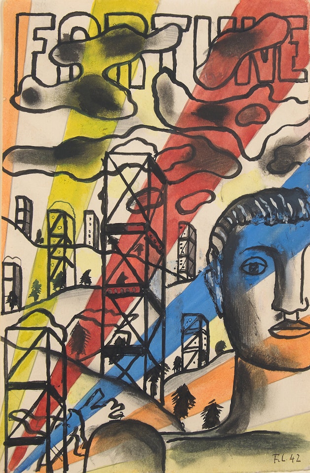 Le Combattant (Design for the Cover of Fortune Magazine) by Fernand Leger