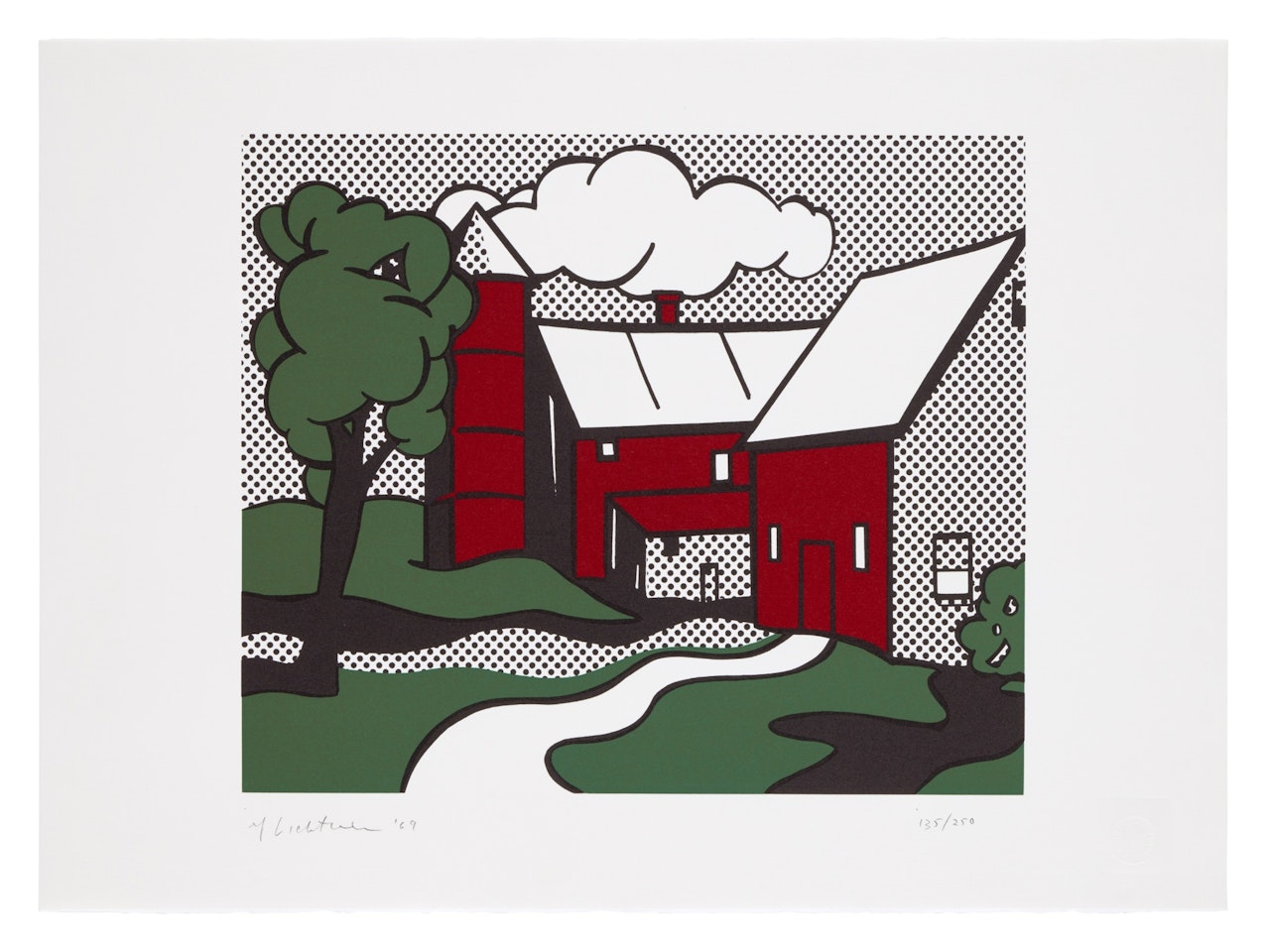 Red Barn (Corlett 89; RLCR 1764) by Roy Lichtenstein