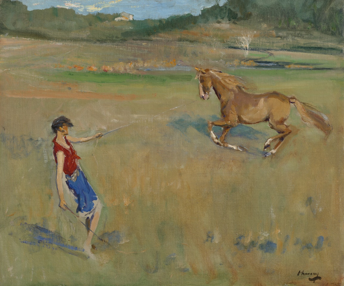 Schooling the Pony by John Lavery